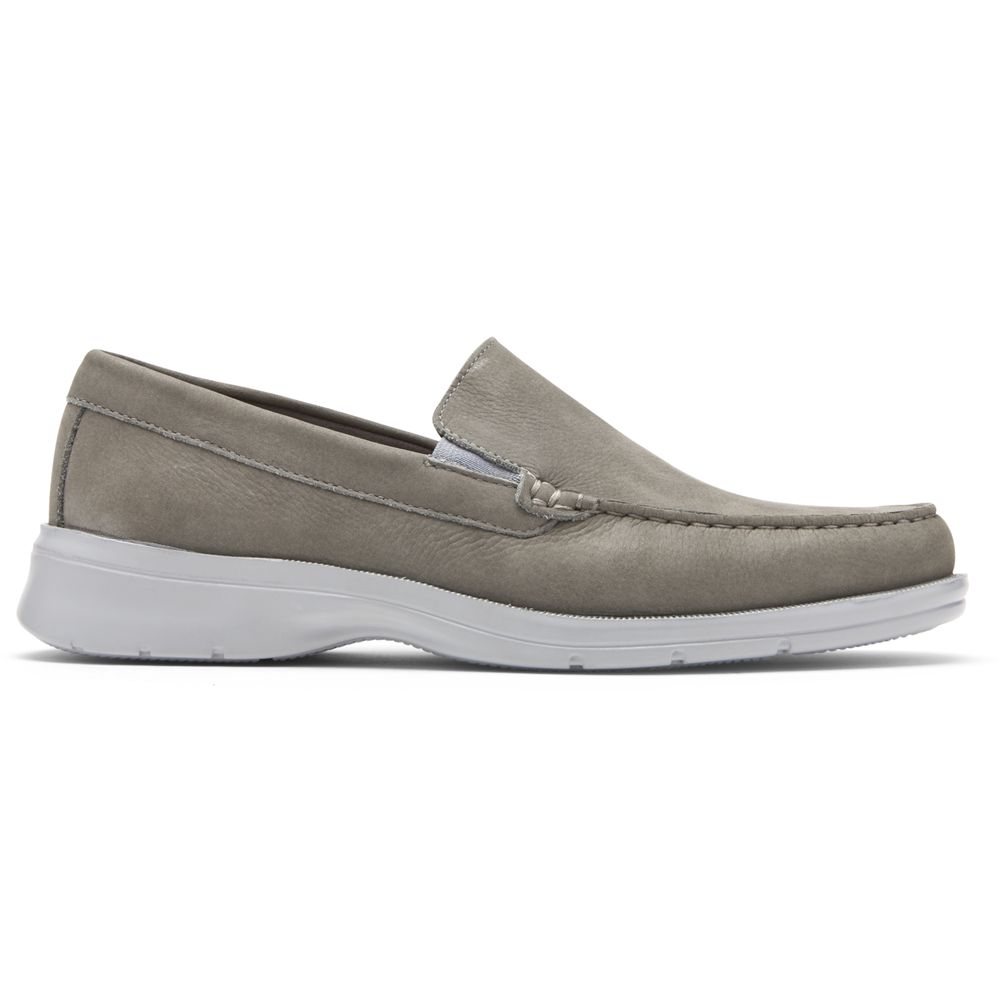 Mocasini Barbati Rockport Palmer Venetian Slip-Ons Gri - Romania 5684-EHUDW